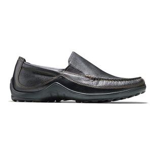MNS Black Leather Loafers Cole Haan Tucker Venetian Size 11 M